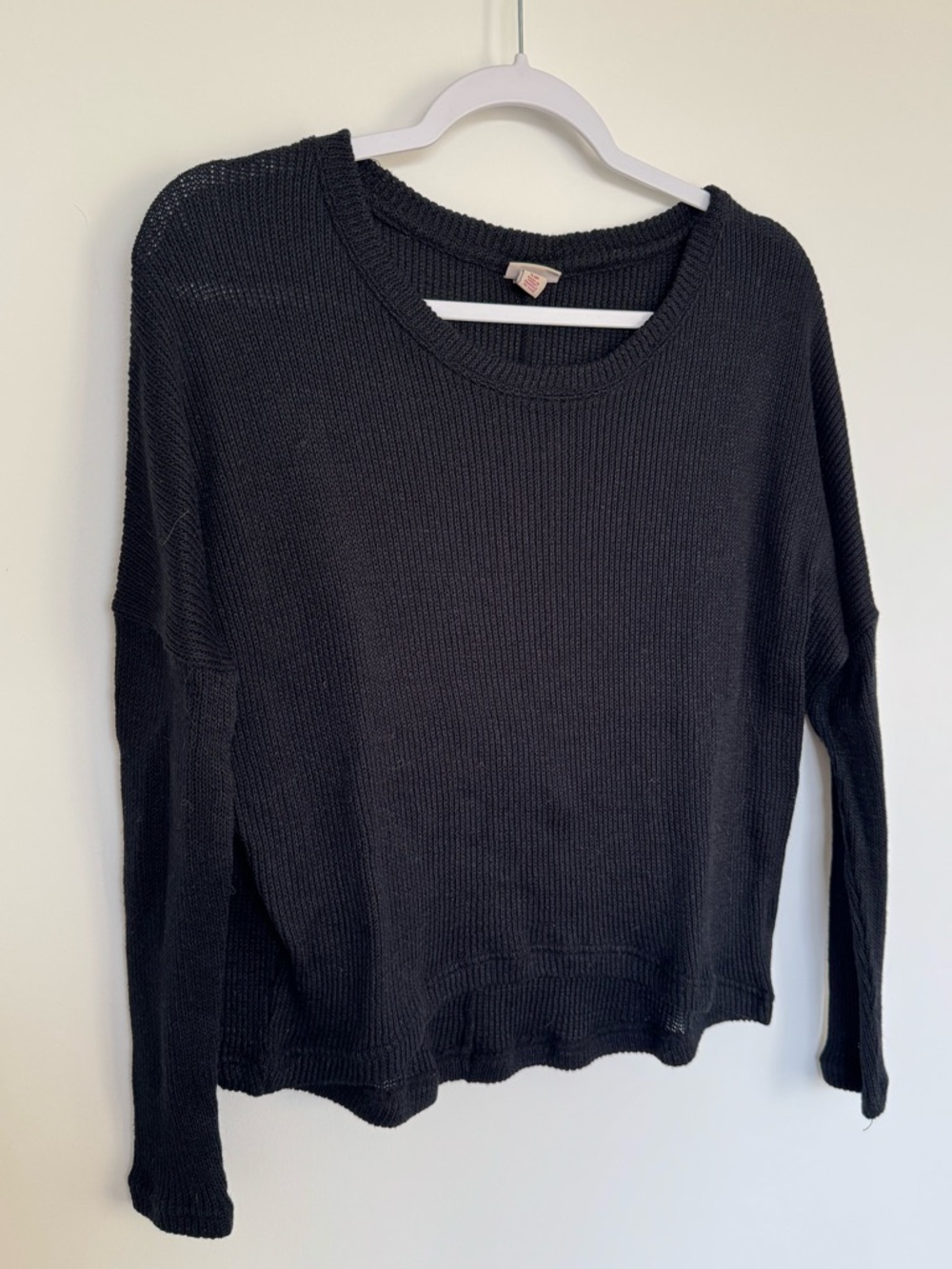 Cape Juby Black Knit Crewneck Sweater